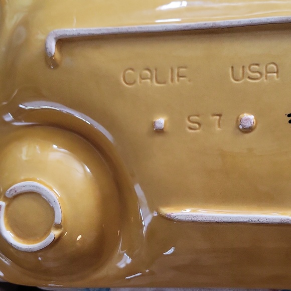 Vintage California Pottery Blue cheese spread recipe chip and dip platter - Picture 3 of 3